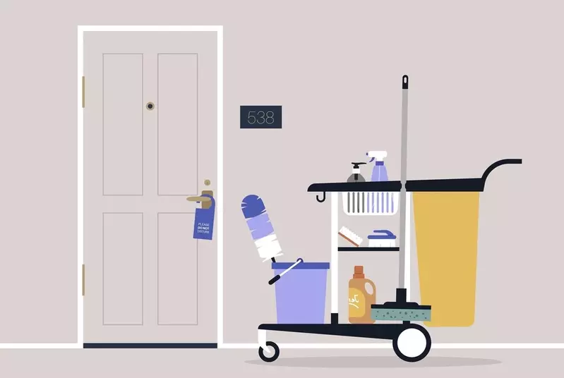 hotel housekeeping cart