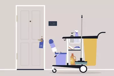 hotel housekeeping cart