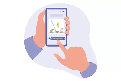 using housekeeping app on mobile phone