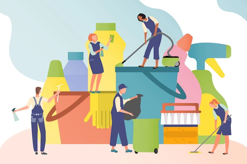 housekeepers at work